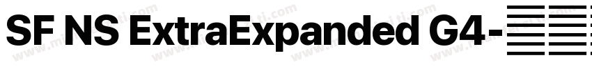 SF NS ExtraExpanded G4字体转换